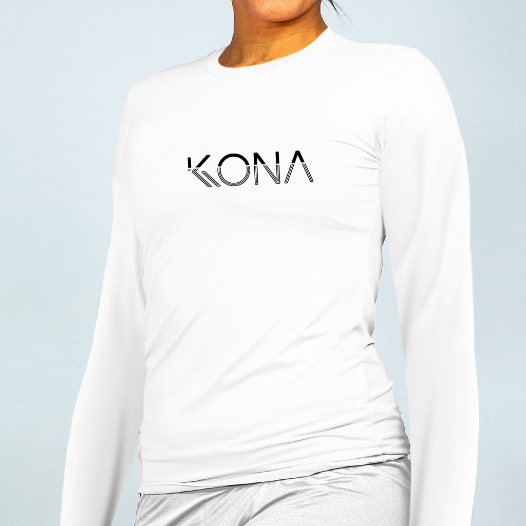 Camiseta Basic Fem Branca Manga Longa 2023