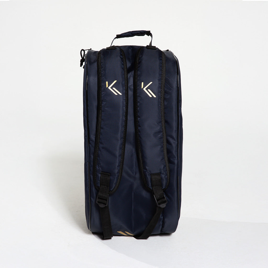 Raqueteira Basic Média Marinho/Dourado