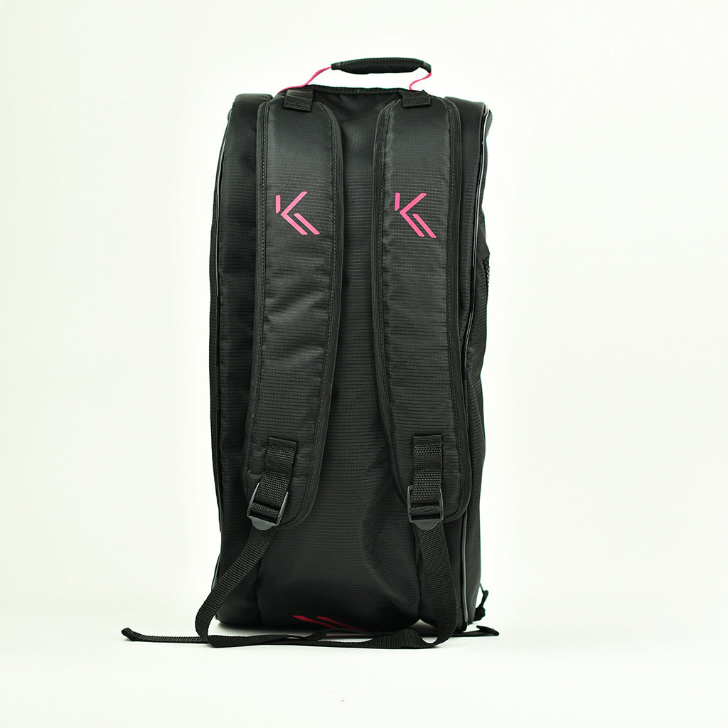 Raqueteira Basic Média Preto/Rosa
