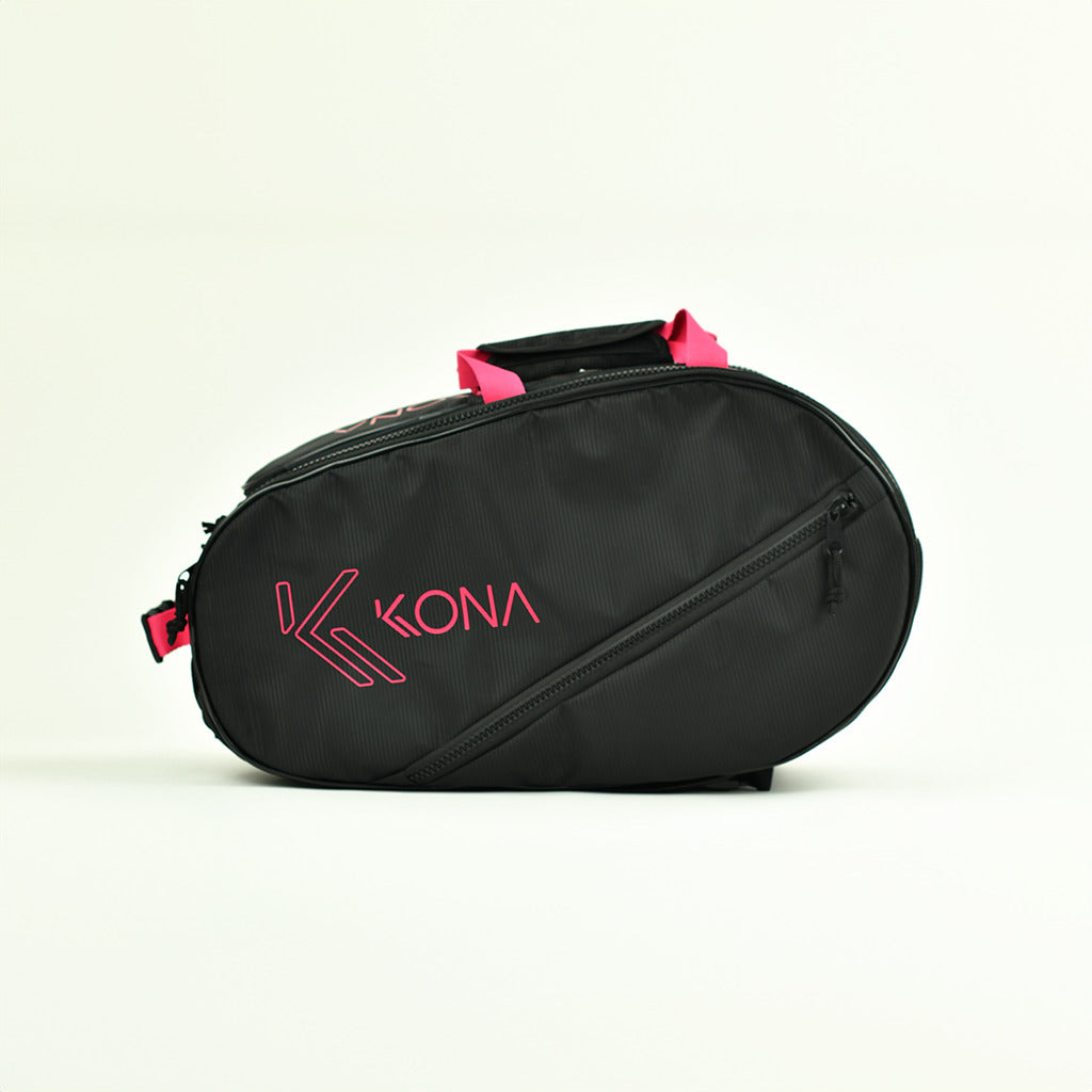 Raqueteira Basic Média Preto/Rosa