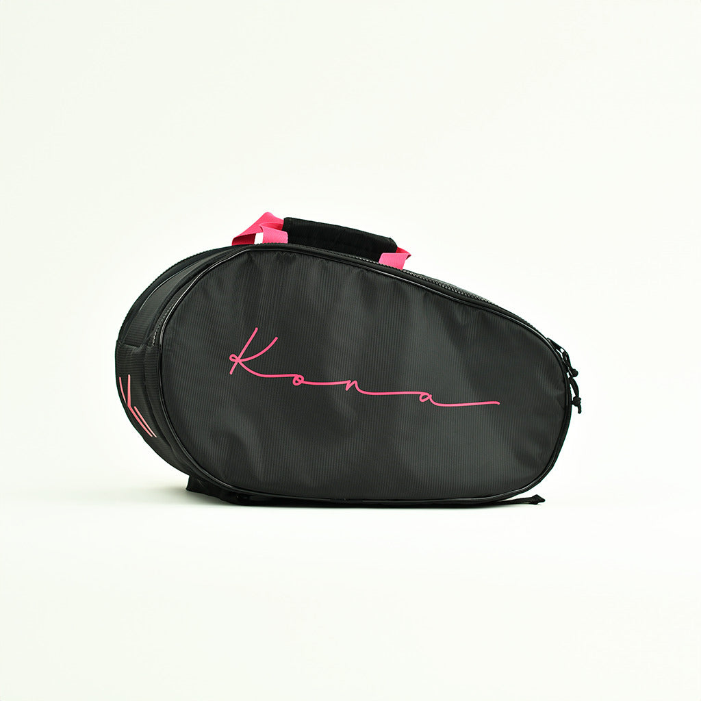 Raqueteira Basic Média Preto/Rosa