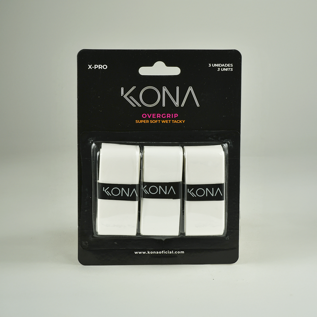 Overgrip Beach Tennis KONA Branco - 3 Unidades