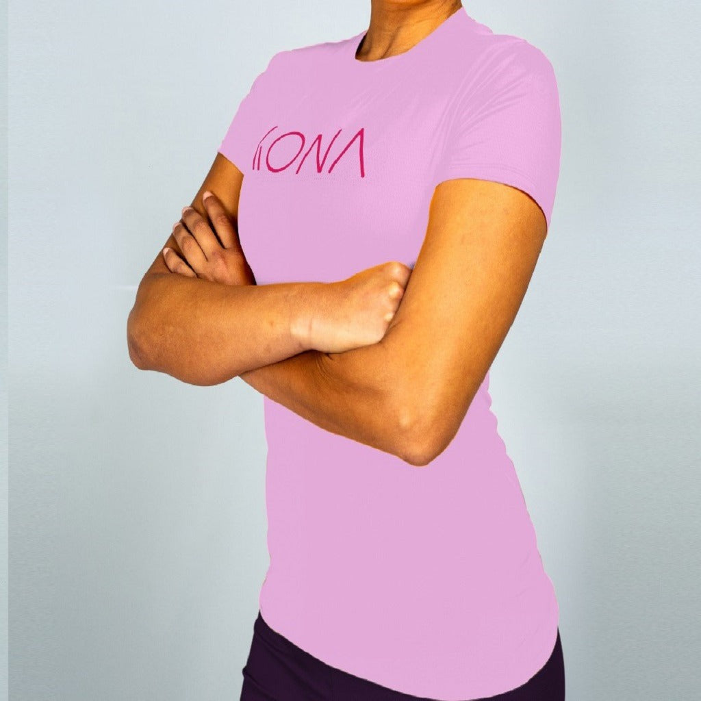 Camiseta Esportiva Feminina Manga Curta Kolors Purpurina