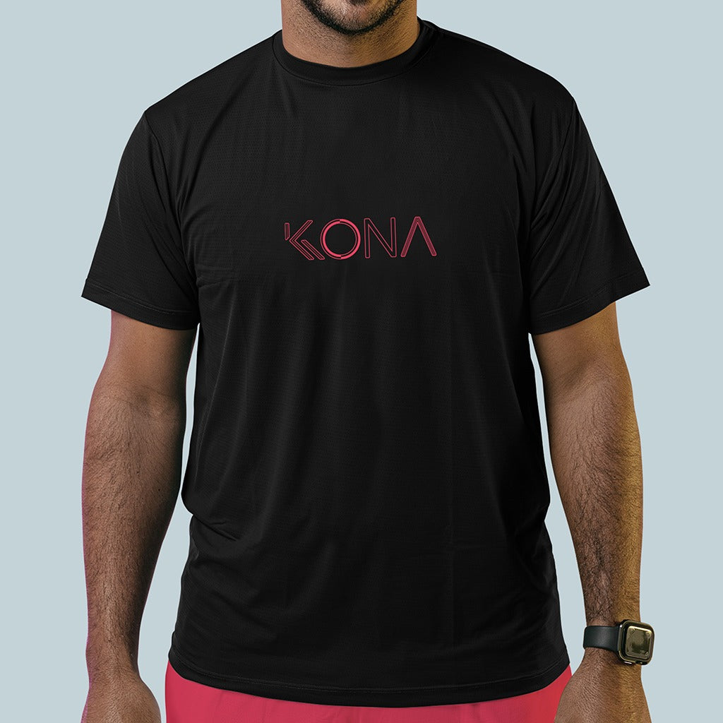 Camiseta Kolors Preta com Vermelho