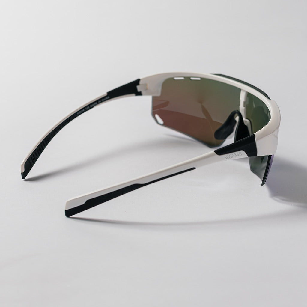 Óculos de Sol Esportivo Kona Thunder Preto e Branco Lente Azul