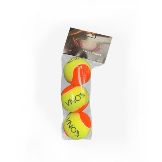 Bola de Beach Tennis KONA - Kit 3 Unidades
