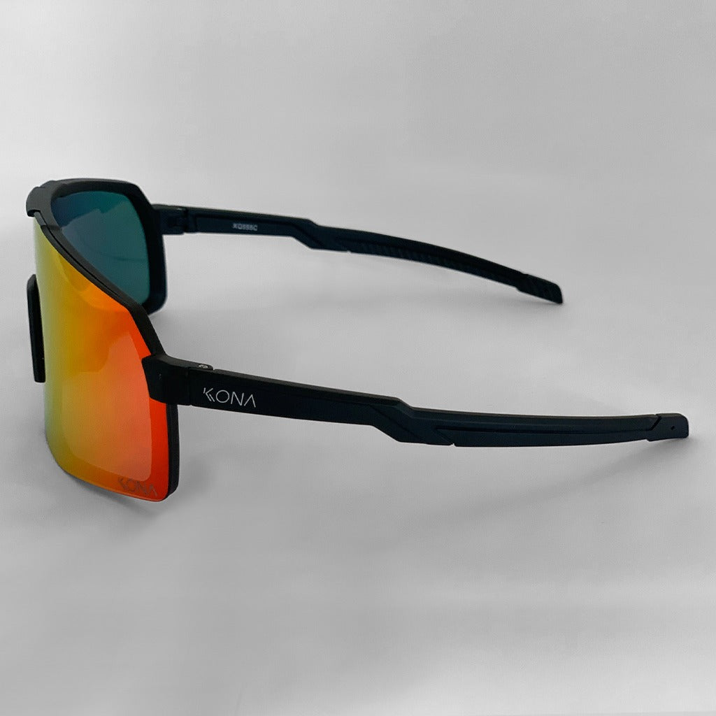 Óculos de Sol Esportivo Kona Hunter Preto Lente Laranja