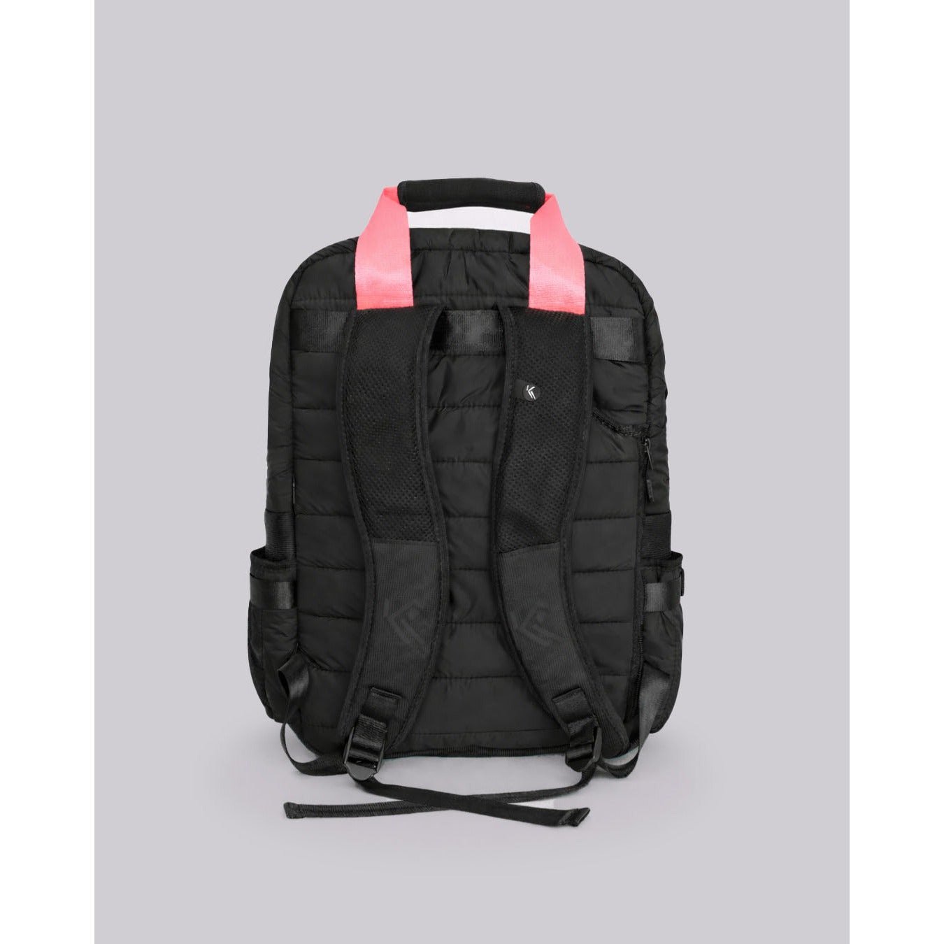 Mochila Puffer Preta/Rosa