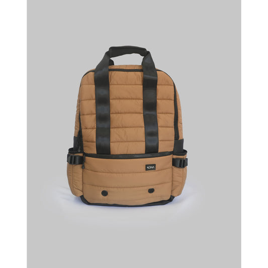 Mochila Puffer Caramelo/Preto