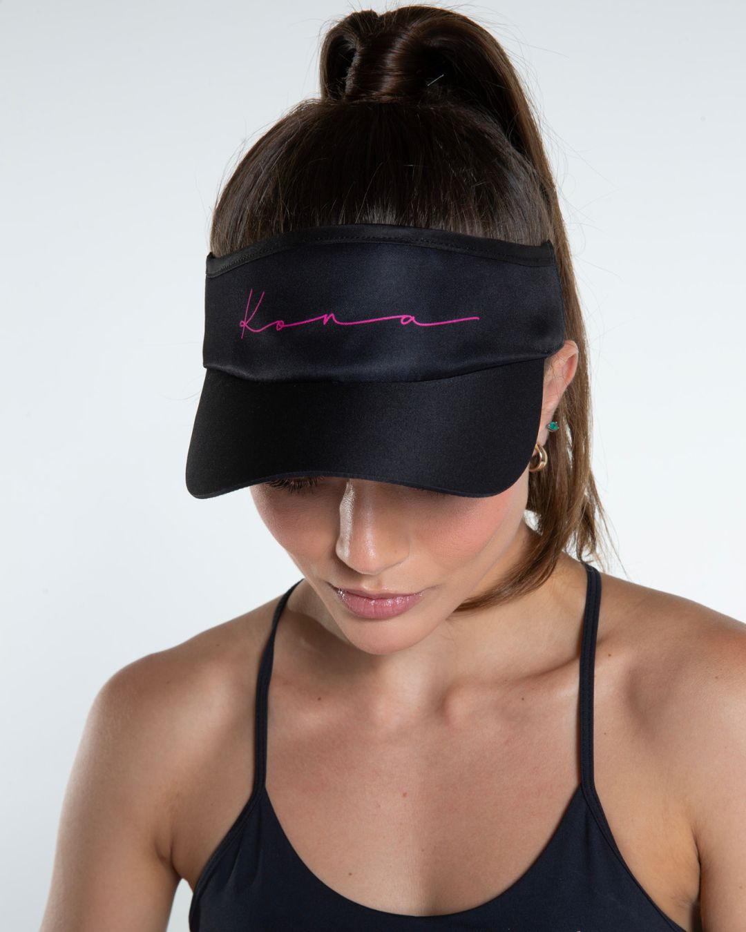 Viseira Beach Tennis Kolors Preta/Rosa