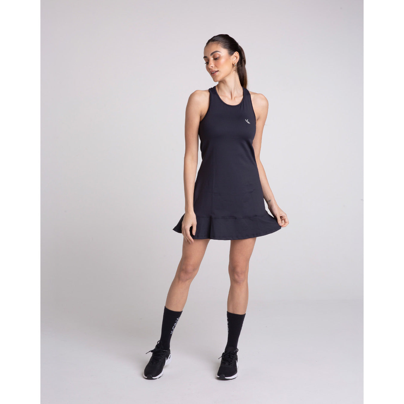 Vestido Babado Preto