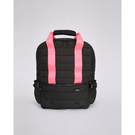 Mochila Puffer Preta/Rosa