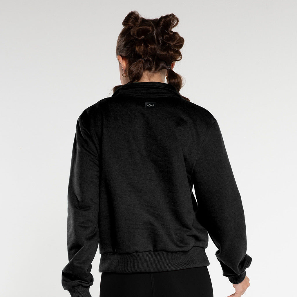 Moletom Cropped Fem Preto