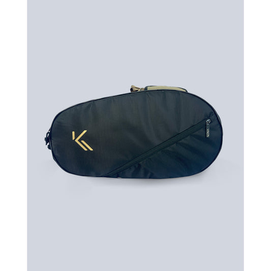 Raqueteira Basic Média Next Collection - Preta/Dourado