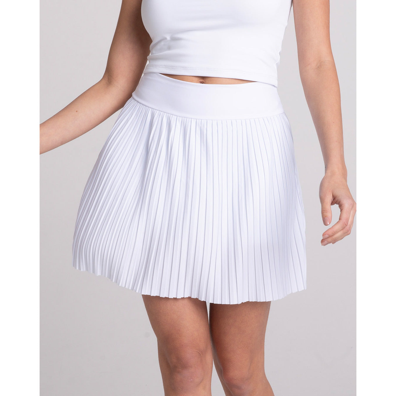 Saia Plissada Branca