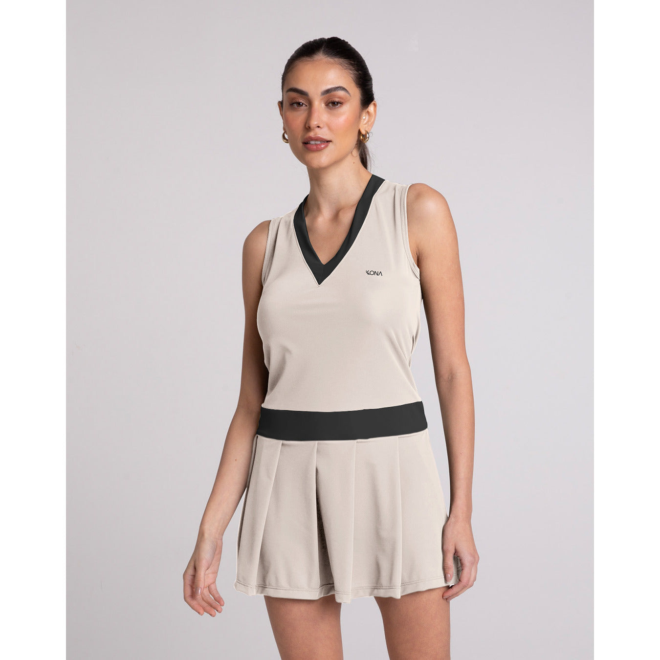 Vestido com Pregas Preto Luna