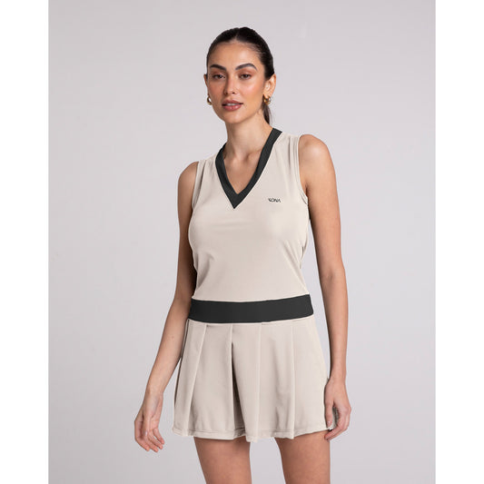 Vestido com Pregas Preto Luna