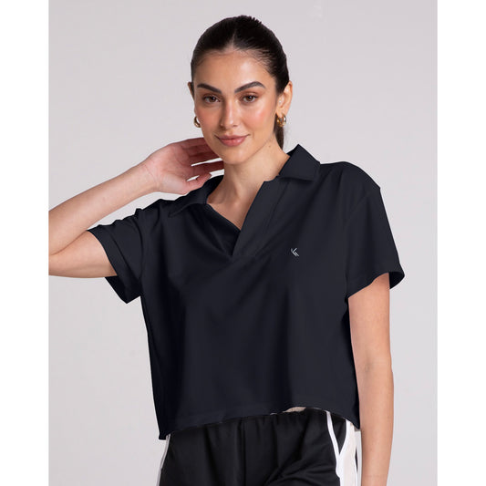 Polo Cropped Preta