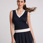 Vestido com Pregas Preto/Luna