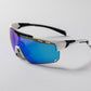 Óculos de Sol Esportivo Kona Thunder Preto e Branco Lente Azul